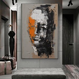 Soyut Portre Kanvas; İnsan Yüzü Tablosu