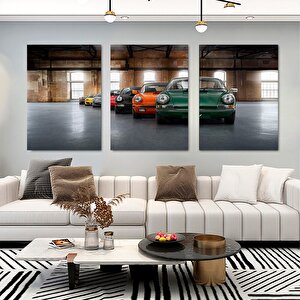 Porsche Garaj Duvar Sanatı; Porsche 911 Kanvas Baskısı 80x150 cm