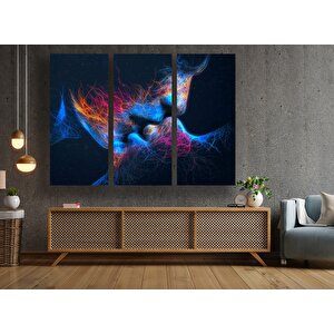 Romantik Öpüşen Çift Kanvas – Vintage Duvar Sanatı 80x120 cm