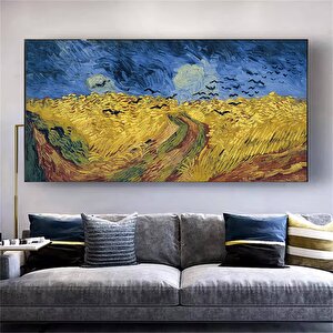 Van Gogh 'buğday Tarlası' Kanvas 30x60 cm