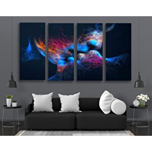 Romantik Öpüşen Çift Kanvas – Vintage Duvar Sanatı