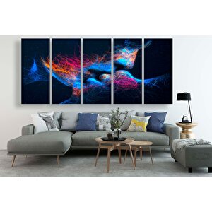 Romantik Öpüşen Çift Kanvas – Vintage Duvar Sanatı