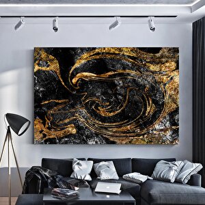 Siyah Soyut Duvar Sanatı; Koyu Soyut Kanvas Baskısı; Siyah Sanat; Modern Oturma Odası Dekoru; Soyut