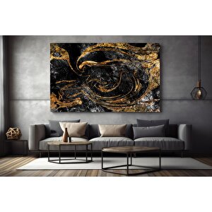 Siyah Soyut Duvar Sanatı; Koyu Soyut Kanvas Baskısı; Siyah Sanat; Modern Oturma Odası Dekoru; Soyut