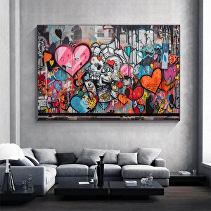 Renkli Graffiti Kanvas Baskı; Dekoratif Poster