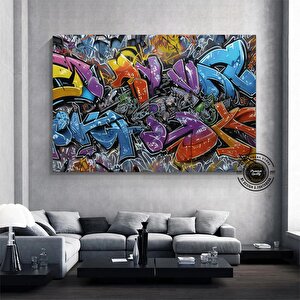 Graffiti Sanatı Kanvas Tablo; Çerçeveli Urban Poster; Duvar Dekoru