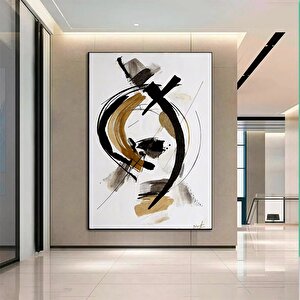 Modern Geometrik Kanvas Tablo | Soyut Duvar Süslemeleri | Lüks Sanat 60x90 cm