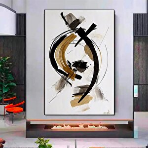 Modern Geometrik Kanvas Tablo | Soyut Duvar Süslemeleri | Lüks Sanat 60x90 cm
