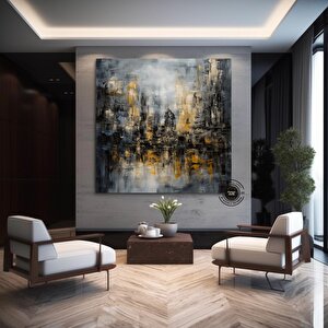 Dev Boy Duvar Sanatı • Soyut Resim • Minimalist 120x120 cm