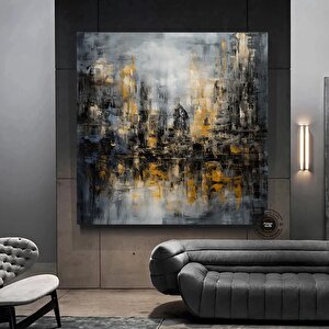 Dev Boy Duvar Sanatı • Soyut Resim • Minimalist 120x120 cm