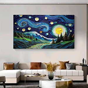 Van Gogh'ın Yıldızlı Gece Duvar Baskısı | Vincent Van Gogh Goblen | Manzara Duvar Asması Sanatı | Gö