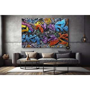 Graffiti Sanatı Kanvas Tablo; Çerçeveli Urban Poster; Duvar Dekoru