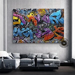 Graffiti Sanatı Kanvas Tablo; Çerçeveli Urban Poster; Duvar Dekoru