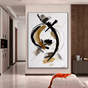 Modern Geometrik Kanvas Tablo | Soyut Duvar Süslemeleri | Lüks Sanat 40x60 cm