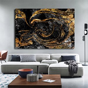 Siyah Soyut Duvar Sanatı; Koyu Soyut Kanvas Baskısı; Siyah Sanat; Modern Oturma Odası Dekoru; Soyut 40x60 cm