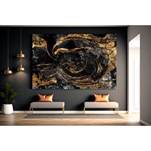 Siyah Soyut Duvar Sanatı; Koyu Soyut Kanvas Baskısı; Siyah Sanat; Modern Oturma Odası Dekoru; Soyut 40x60 cm