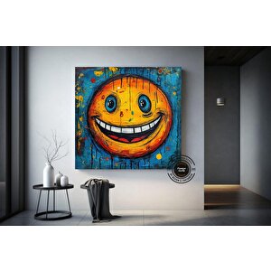 Gülümseme Duvar Sanatı; Graffiti Baskılar; Yatak Üstü Trend Dekor