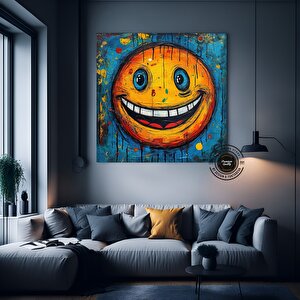 Gülümseme Duvar Sanatı; Graffiti Baskılar; Yatak Üstü Trend Dekor