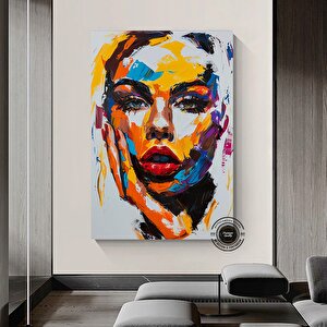 Yüz Kanvas Sanatı; Soyut Portre 90x150 cm