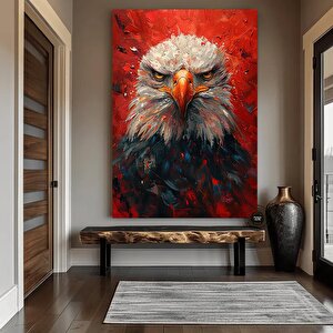 Görkemli Kel Kartal Tuval Sanatı - Kel Kartal Duvar Sanatı, Asmaya Hazır Duvar Dekoru