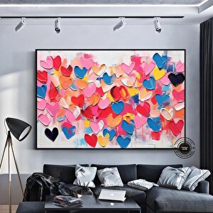 Romantik Kalp Kanvas; Sevgililer Günü Dekoru