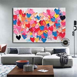 Romantik Kalp Kanvas; Sevgililer Günü Dekoru