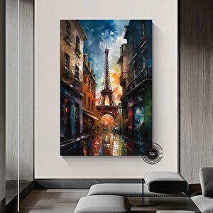 Eyfel Kulesi Soyut Poster; Paris Duvar Sanatı 70x100 cm