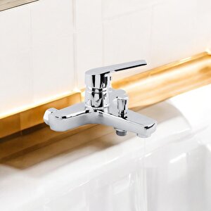 Banyo Bataryası Duvar Tipli Lavabo Mutfak Duş Musluğu Lüks Batarya Sıcak Soğuk Çift Su Girişli
