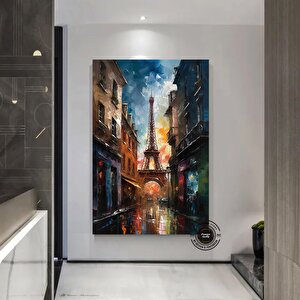 Eyfel Kulesi Soyut Poster; Paris Duvar Sanatı 140x200 cm