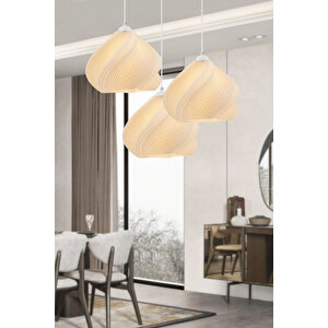 Leaf 3'lü Beyaz Modern Pinterest Tarzı Sarkıt Avize