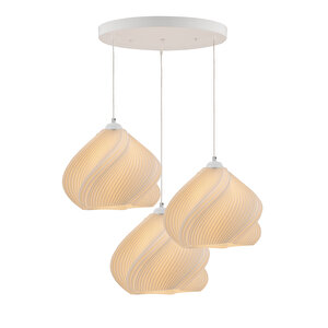 Leaf 3'lü Beyaz Modern Pinterest Tarzı Sarkıt Avize