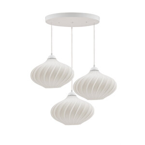 Leonor 3'lü Beyaz Modern Pinterst Tarzı Sarkıt Avize