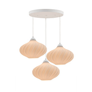 Leonor 3'lü Beyaz Modern Pinterst Tarzı Sarkıt Avize