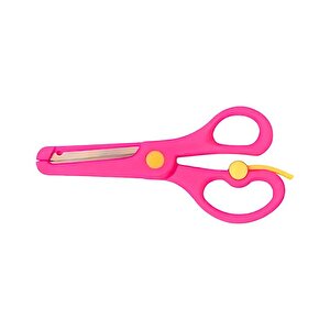 Neon Plastik Korumalı Küt Uçlu Yaylı Çocuk Okul Makası 10lu Set