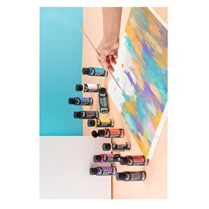 Rich Mastermix Akrilik Boya 6 Renk 60 Ml 1 Paket Pastel Renkler Akrilik Boya 6 Lı Profesyonel Tuval Canvas