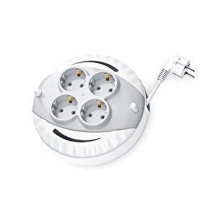 Sgs Saklı Kablolu Makaralı Uzatma Kablosu 3x1 - 4 Priz - 5 Mt.