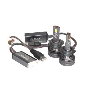 Fiat 500 2007-2014 Uzun Far Gt Nano Beyaz H1 Mini Led Xenon Şimşek Etkili 22000 Lümen