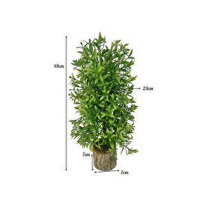 Yapay Çiçek Kütük Saksıda Çam Ağacı 50cm