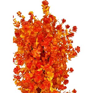 Yapay Çiçek Siyah Saksıda Turuncu Şimşir Ağacı 55cm