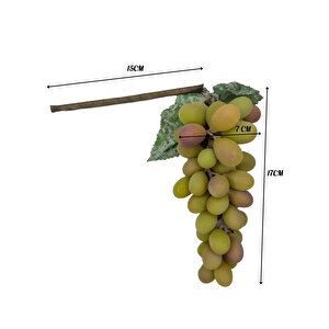 Yapay Meyve Üzüm Pastel Yeşil Büyük Boy Süs Dekoratif Meyve