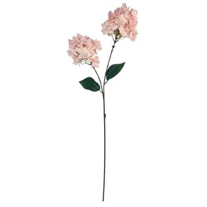 Yapay Çiçek Ortanca 90cm 2toplu Pembe Tek Dal Kumaş Çiçek Uzun Dal