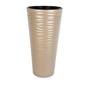 Dore Renk Kumsal Vazo Dekoratif Uzun Saksı 5.5 Lt  30*57cm