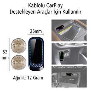 Powermaster Pm-24508 Wireless Kablosuz Apple İphone Carplay Ekran Yansıtma (versiyon 4.0)
