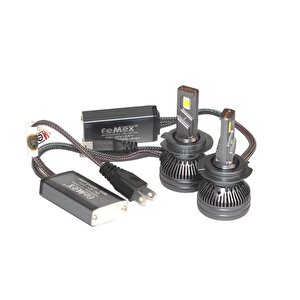 Seat Leon Ii 2005-2012 Kısa Far Gt Nano Beyaz H7 Mini Led Xenon Şimşek Etkili 22000 Lümen