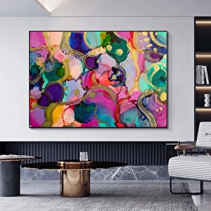 Suluboya Kanvas; Modern Duvar Sanatı; Mürekkep Baskı; Soyut 60x120 cm