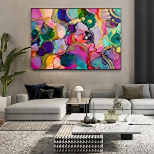 Suluboya Kanvas; Modern Duvar Sanatı; Mürekkep Baskı; Soyut 60x120 cm