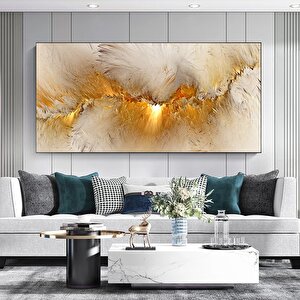 Ekstra Büyük Modern Soyut Sanat Baskısı, Yatak Odası Duvar Dekoru 100x200 cm