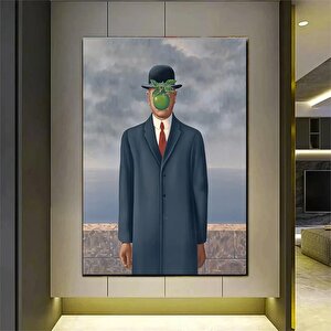 Gerçeküstü René Magritte Kanvas Baskı – “adamın Oğlu”; Surreal Baskı; Duvar Asması 70x100 cm