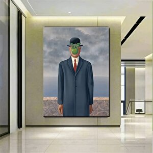Gerçeküstü René Magritte Kanvas Baskı – “adamın Oğlu”; Surreal Baskı; Duvar Asması 70x100 cm