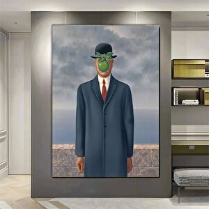 Gerçeküstü René Magritte Kanvas Baskı – “adamın Oğlu”; Surreal Baskı; Duvar Asması 20x30 cm